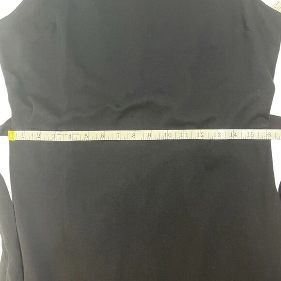 Old Navy Black Sheath Dress L Below Knee Sleeveless Cotton Tie Back NWT - Picture 5 of 14